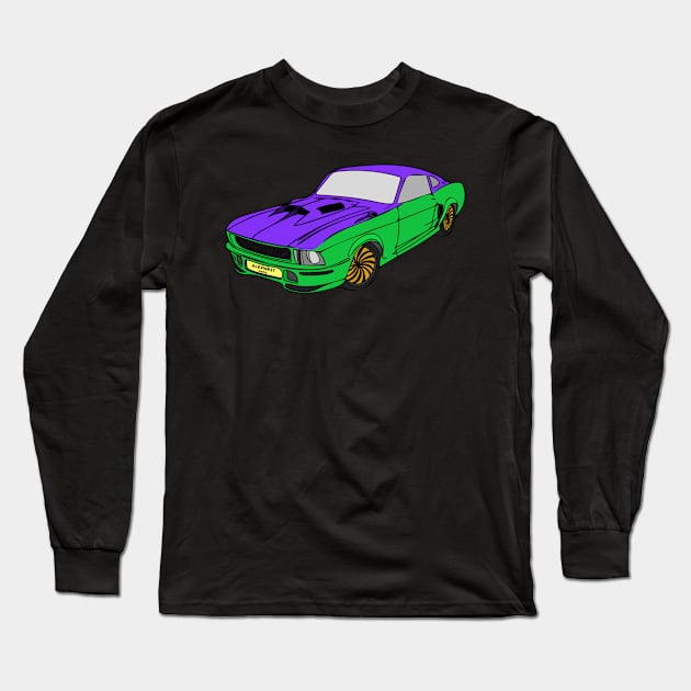 Vintage Race Car Long Sleeve T-Shirt by alexwestshop